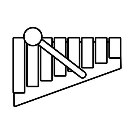xilophone musical instrument line style icon vector illustration designのイラスト素材