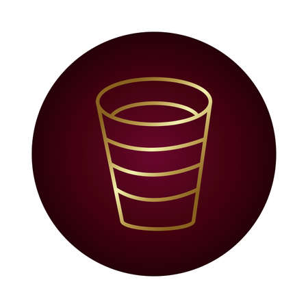water glass block gradient style icon vector illustration designのイラスト素材