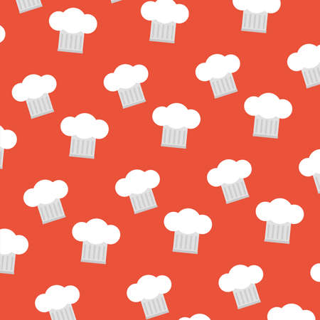 hats breakfast cooking orange background vector illustrationのイラスト素材