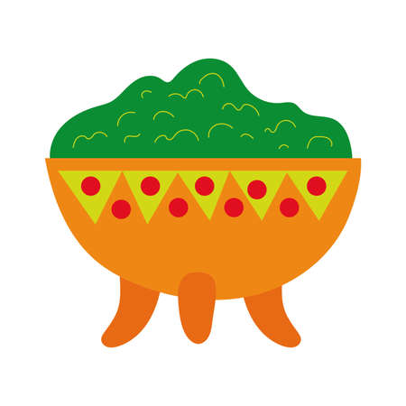 fresh guacamole sauce fill style icon vector illustration designのイラスト素材