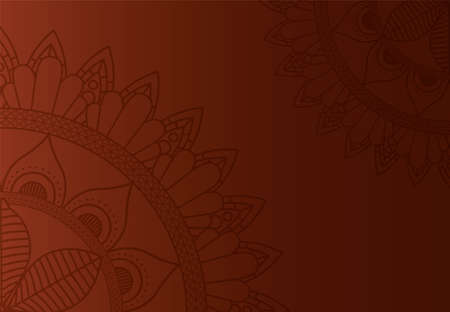 mandala ramadan kareem brown pattern vector illustration designのイラスト素材