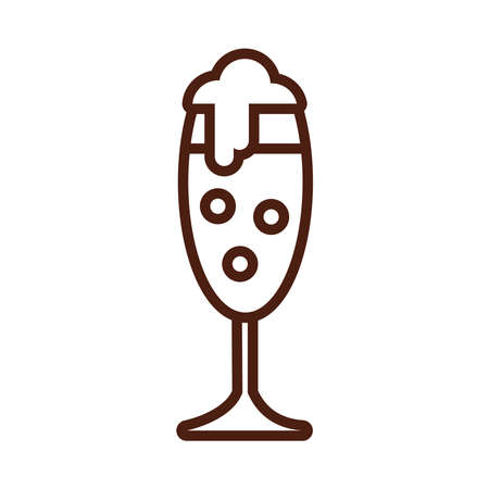 beer cup drink international day line style vector illustration designのイラスト素材