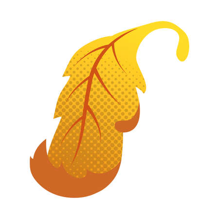 autumn leaf foliage seasonal icon vector illustration designのイラスト素材
