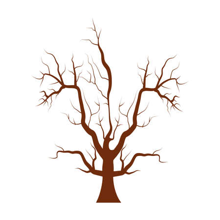 Tree design, Halloween holiday horror scary celebration autumn dark and party theme Vector illustrationのイラスト素材
