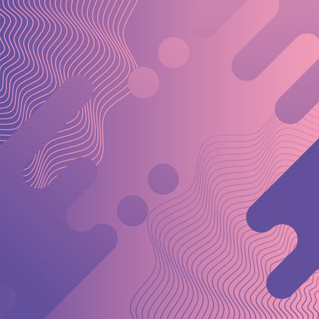 waves and forms purple background vector illustration design