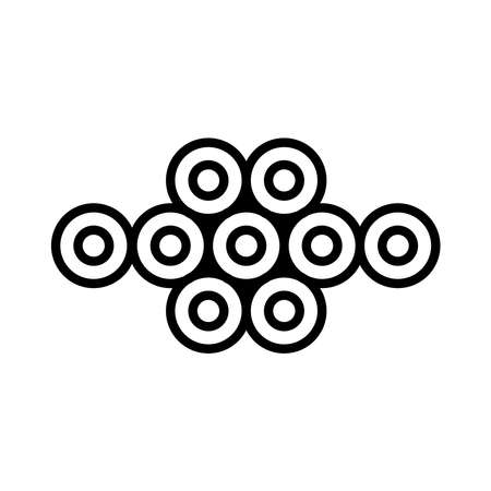 elegant border frame with circles decoration silhouette style icon vector illustration designのイラスト素材