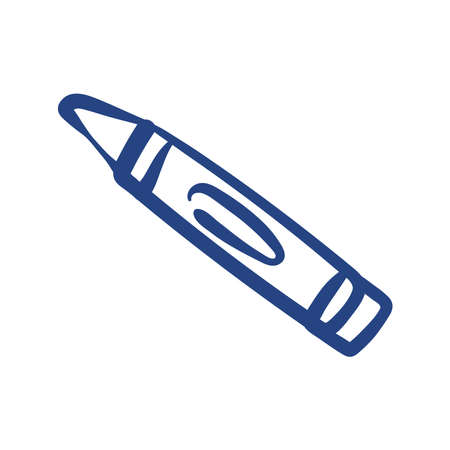 crayon school supply free form style icon vector illustration designのイラスト素材
