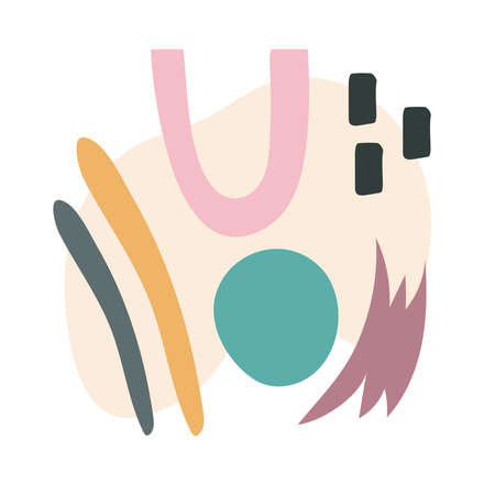 contemporary art work flat style icon vector illustration designのイラスト素材
