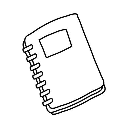 notebook school supply line style icon vector illustration designのイラスト素材