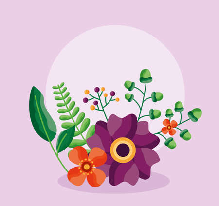 wedding save the date flowers border decoration vector illustrationのイラスト素材