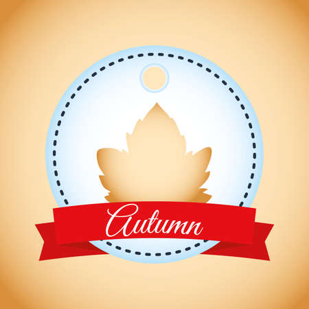 autumn sale seasonal label icon vector illustration designのイラスト素材