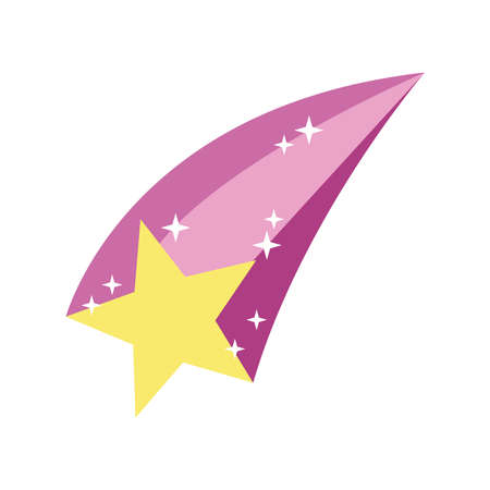 shooting star hand draw style icon vector illustration designのイラスト素材