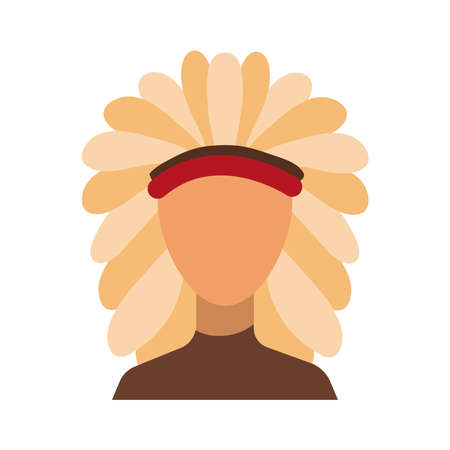 feather hat flat style icon vector illustration designのイラスト素材