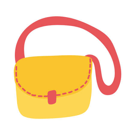 school bag handle equipment flat style icon vector illustration designのイラスト素材