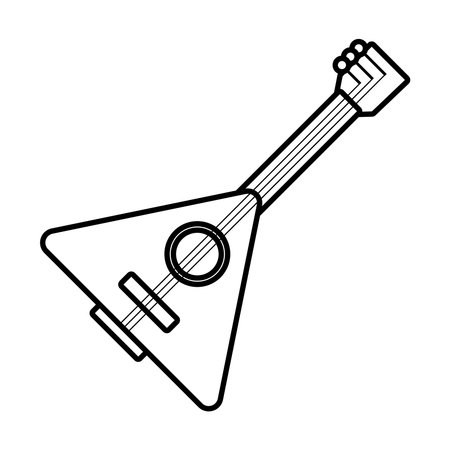 balalaika string instrument line style icon vector illustration designのイラスト素材