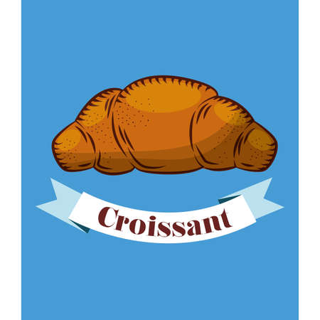 Croissant read design, Bakery food shop traditional quality style and breakfast theme Vector illustrationのイラスト素材