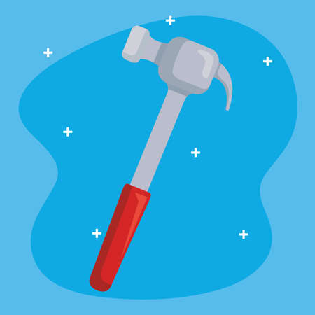 construction hammer design of remodeling working and repairing theme Vector illustrationのイラスト素材