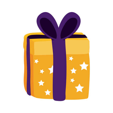 gift box present halloween flat style icon vector illustration designのイラスト素材