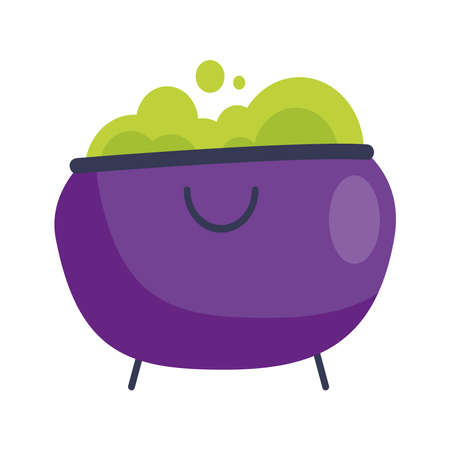 halloween witch bowl design, happy holiday and scary theme Vector illustrationのイラスト素材