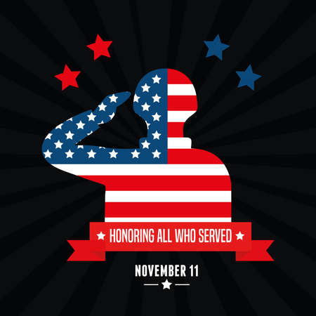 soldier of honoring in day veterans vector illustration designのイラスト素材