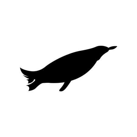 penguin animal design Sea life ecosystem fauna and ocean theme Vector illustrationのイラスト素材