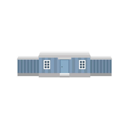 blue house design, Home real estate building residential architecture property and city theme Vector illustrationのイラスト素材