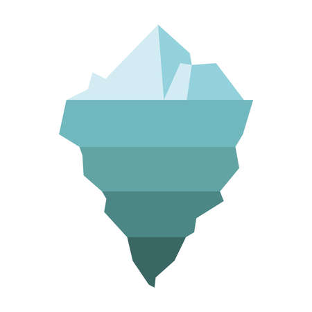 iceberg white design, Water ocean and ice theme Vector illustrationのイラスト素材