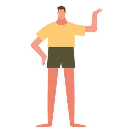 man cartoon design, Boy male person people human social media and portrait theme Vector illustrationのイラスト素材