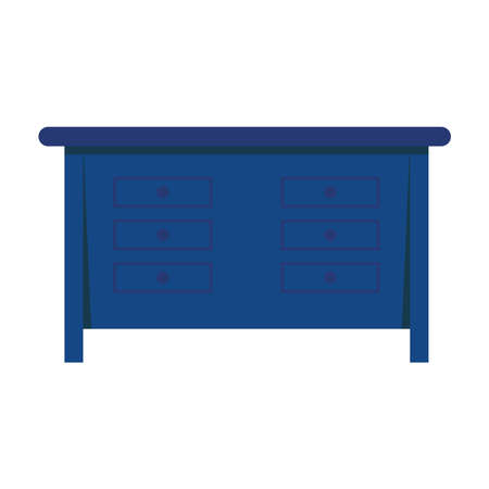 office desk forniture isolated icon vector illustration designのイラスト素材