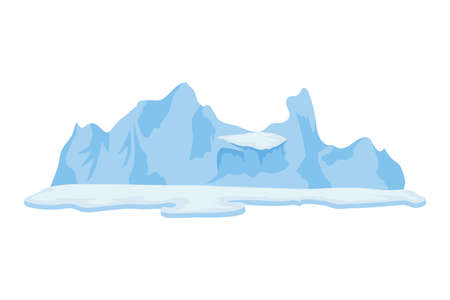 iceberg arctic block isolated icon vector illustration designのイラスト素材