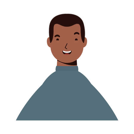 afro ethnic man character icon vector illustration designのイラスト素材
