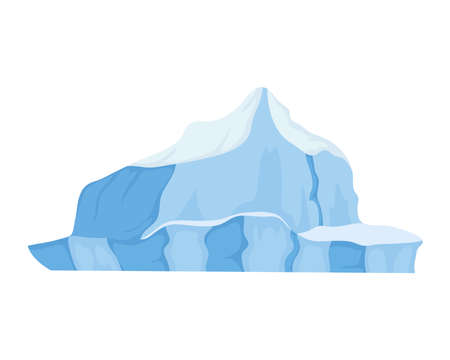 iceberg arctic block isolated icon vector illustration designのイラスト素材
