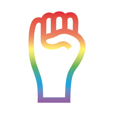 hand fist degradient style icon vector illustration designのイラスト素材