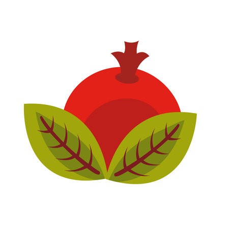 autum ovates leafs with seed flat style icon vector illustration designのイラスト素材