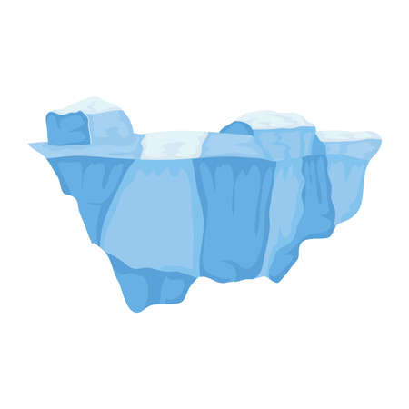 iceberg arctic block isolated icon vector illustration designのイラスト素材