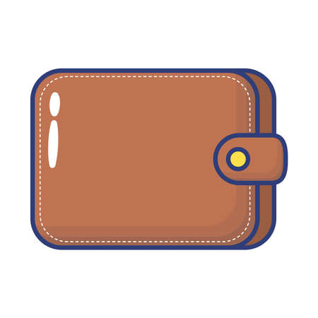 wallet money flat style icon vector illustration designのイラスト素材