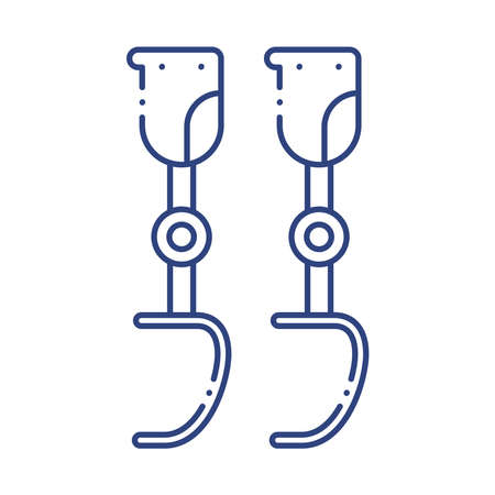 prosthesis of legs line style icon vector illustration designのイラスト素材
