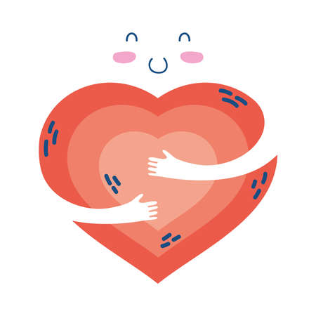 heart love   character icon vector illustration designのイラスト素材