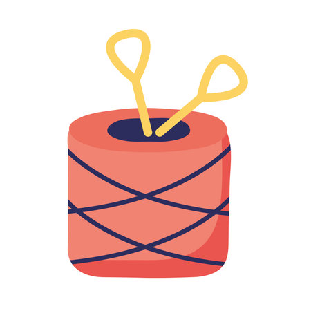 sewing thread and scissors icons vector illustration designのイラスト素材
