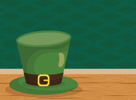 saint patrick leprechaun hat accessory vector illustration designのイラスト素材