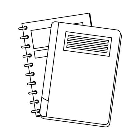 notebook and book school supplies icon vector illustration designのイラスト素材