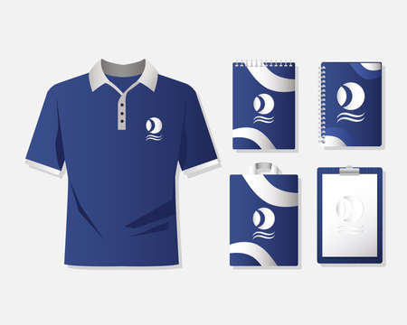 shirt clothes and branding set icons vector illustration designのイラスト素材