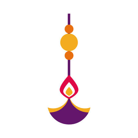 diwali hindu decoration hanging flat style icon vector illustration designのイラスト素材
