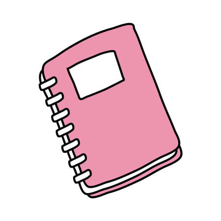notebook school supply free form style icon vector illustration designのイラスト素材