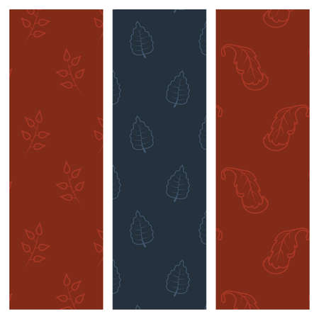 autumn leaves foliage pattern background vector illustration designのイラスト素材