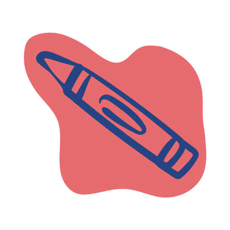crayon school supply line style icon vector illustration designのイラスト素材