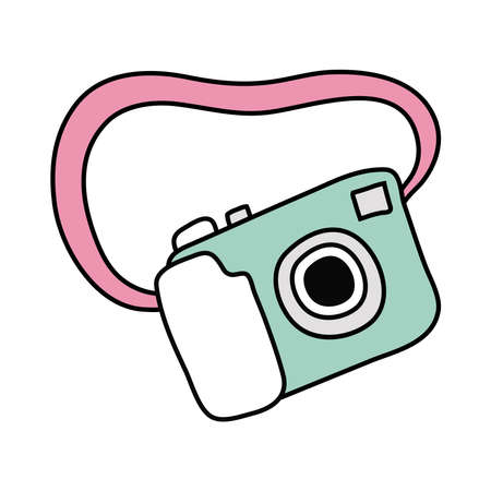 photographic camera free form style icon vector illustration designのイラスト素材