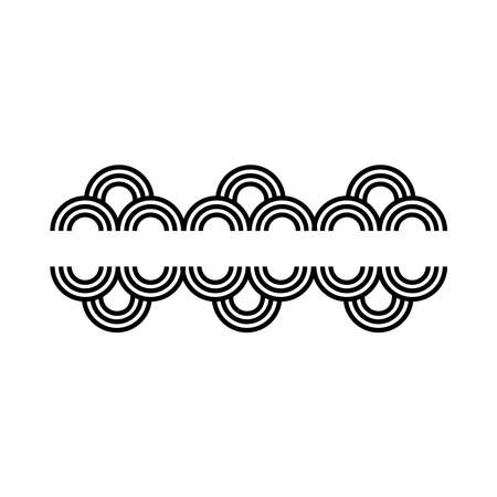 elegant border frame with circles decoration silhouette style icon vector illustration designのイラスト素材