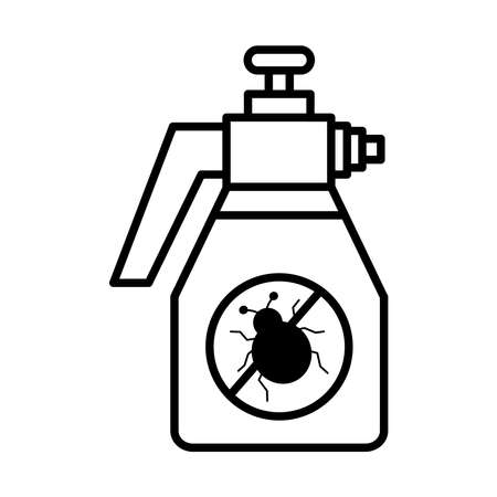 Gardening fumigator sprayer line style icon design, garden planting and nature theme Vector illustrationのイラスト素材