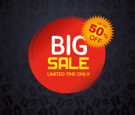 big sale black friday banner design, sale offer save and shopping theme Vector illustrationのイラスト素材